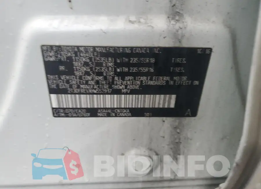 2T3DFREVXHW553917 Photo# 13