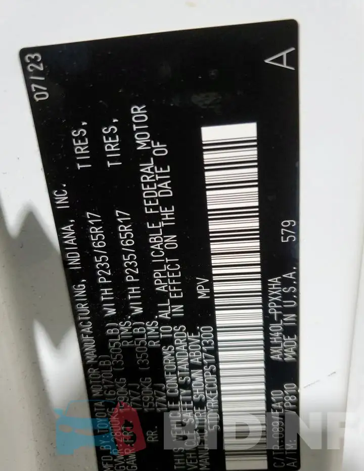 5TDYRKEC0PS171300 Photo# 14