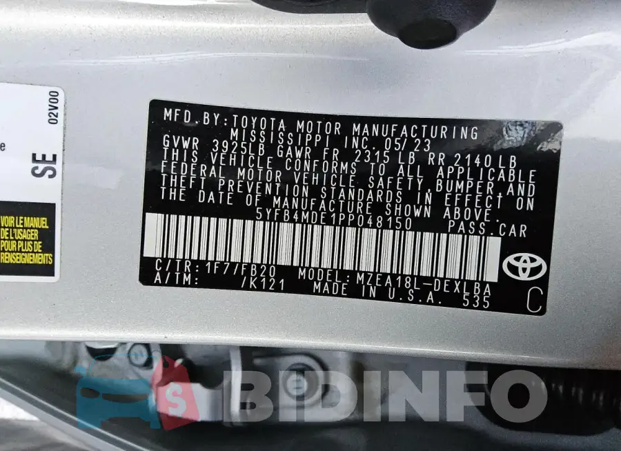 5YFB4MDE1PP048150 Photo# 12