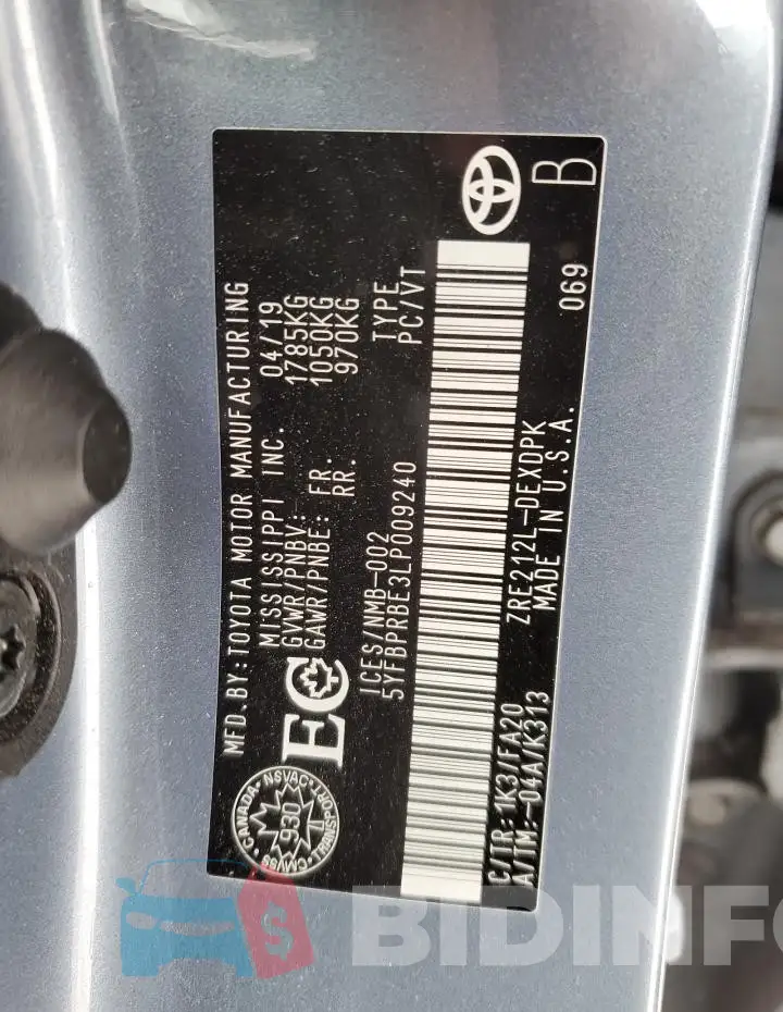 5YFBPRBE3LP009240 Photo# 12