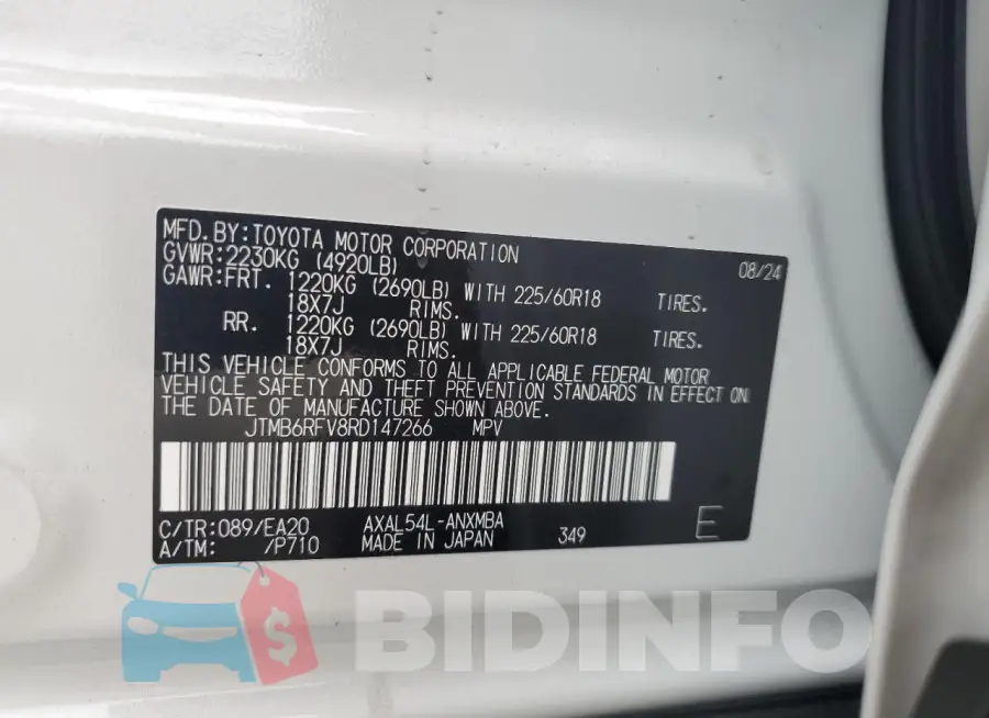 JTMB6RFV8RD147266 Photo# 13