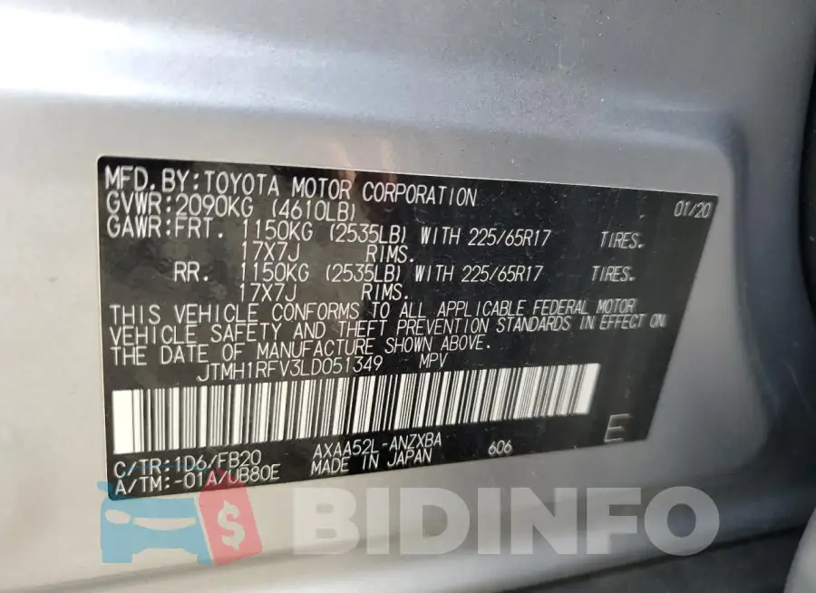 JTMH1RFV3LD051349 Photo# 13