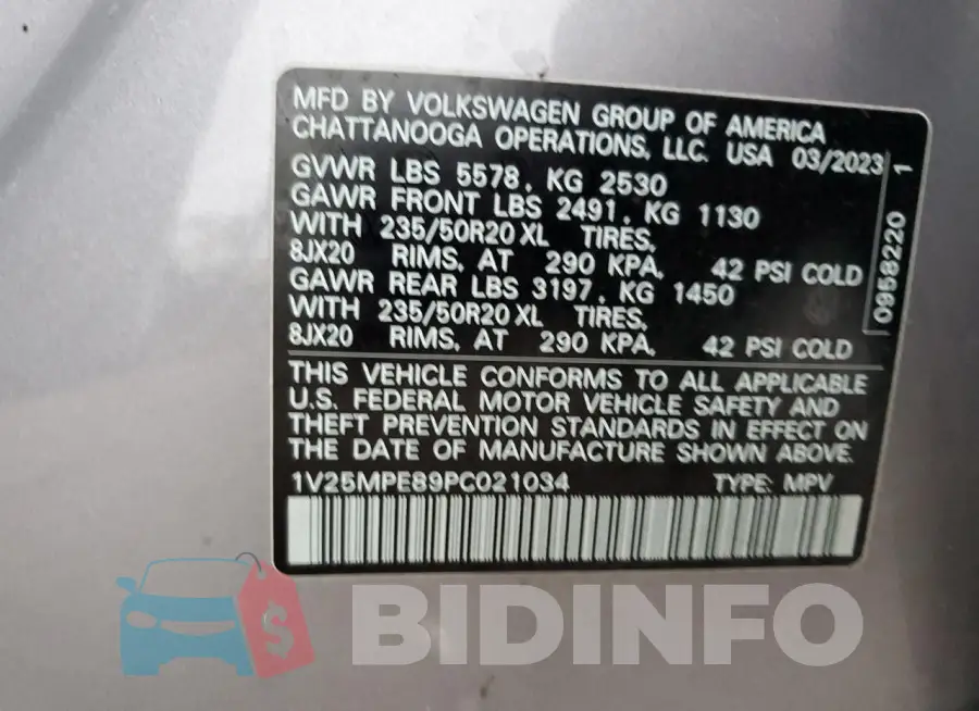 1V25MPE89PC021034 Photo# 13
