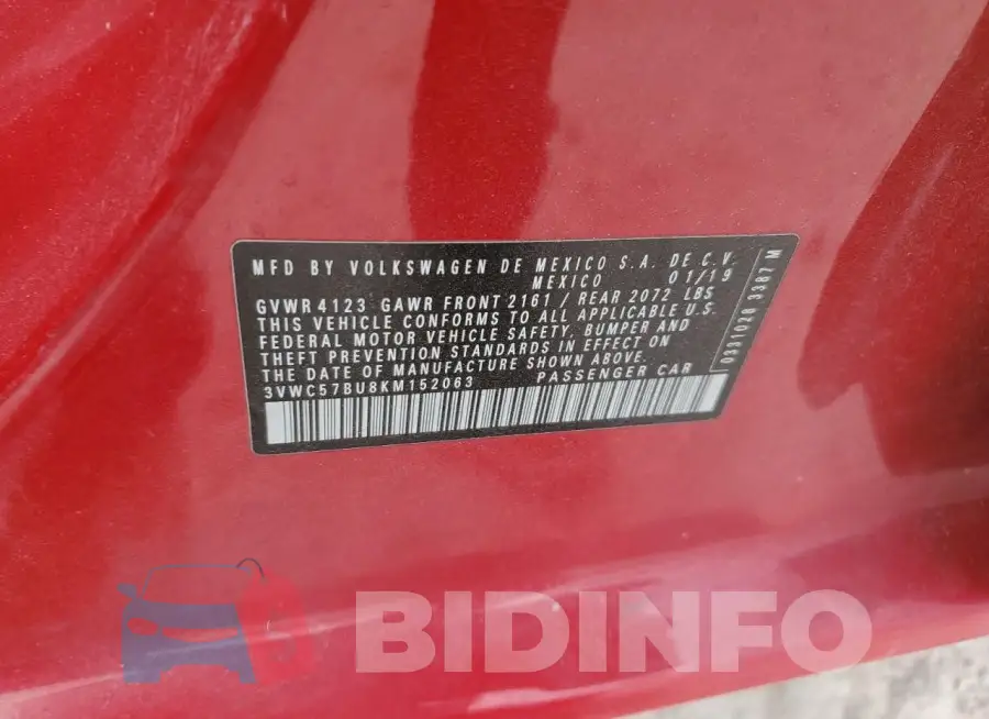 3VWC57BU8KM152063 Photo# 13
