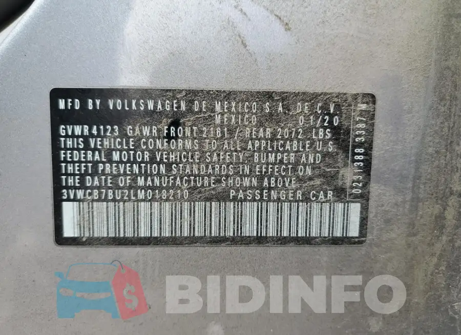 3VWCB7BU2LM018210 Photo# 12