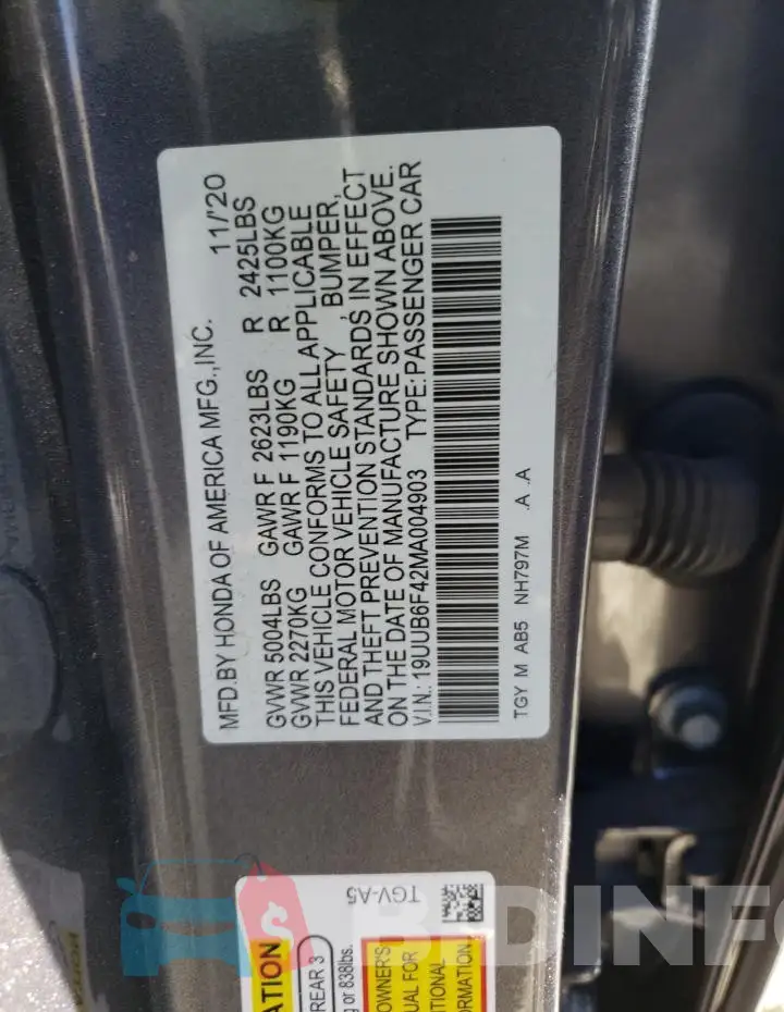 19UUB6F42MA004903 Photo# 12