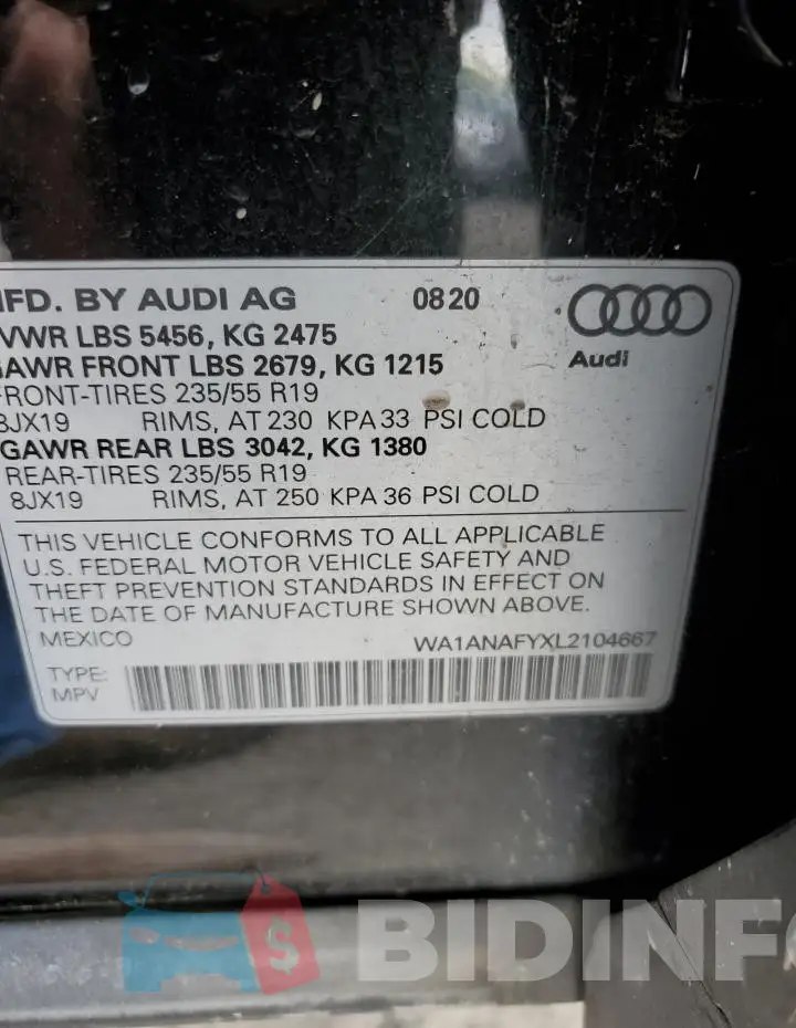 WA1ANAFYXL2104667 Photo# 12