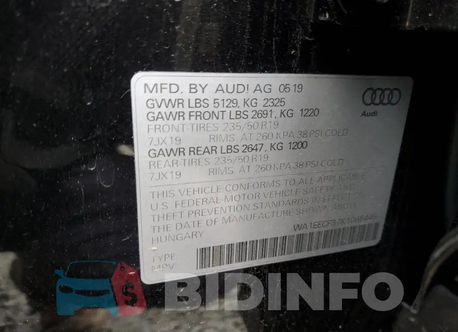 WA1EECF37K1065445 Photo# 14