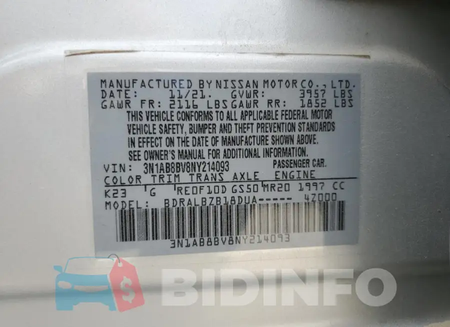 3N1AB8BV8NY214093 Photo# 12