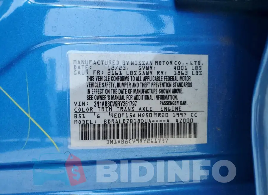 3N1AB8CV9RY261797 Photo# 12
