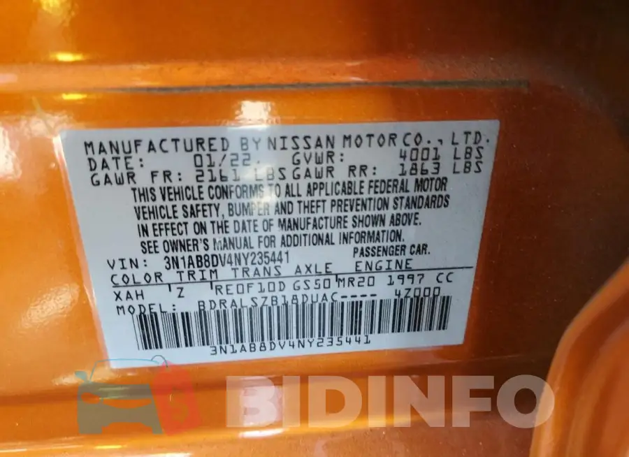 3N1AB8DV4NY235441 Photo# 12