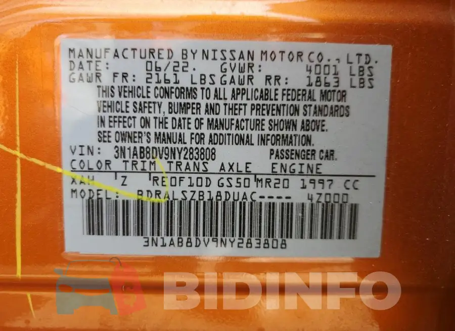 3N1AB8DV9NY283808 Photo# 12