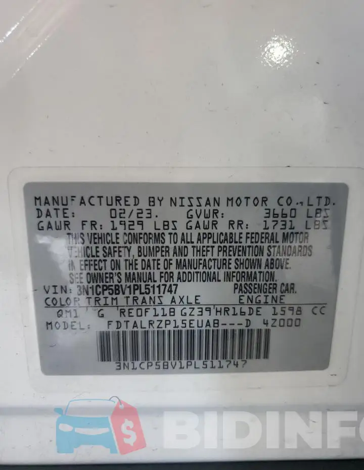 3N1CP5BV1PL511747 Photo# 12