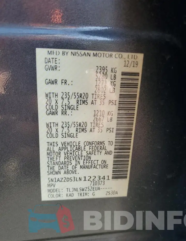 5N1AZ2DS3LN122341 Photo# 13