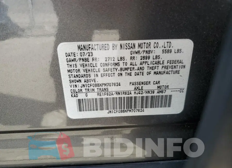 JN1CF0BBXPM707624 Photo# 12