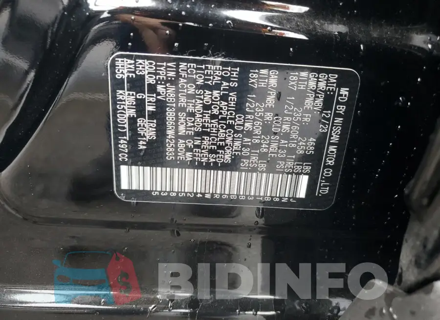 JN8BT3BB6RW425835 Photo# 13