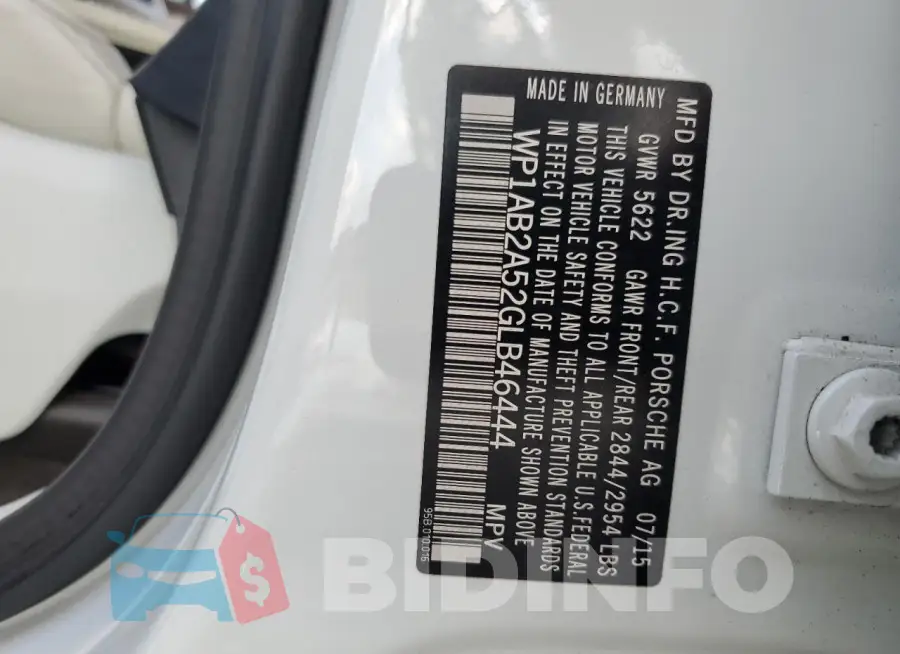 WP1AB2A52GLB46444 Photo# 14