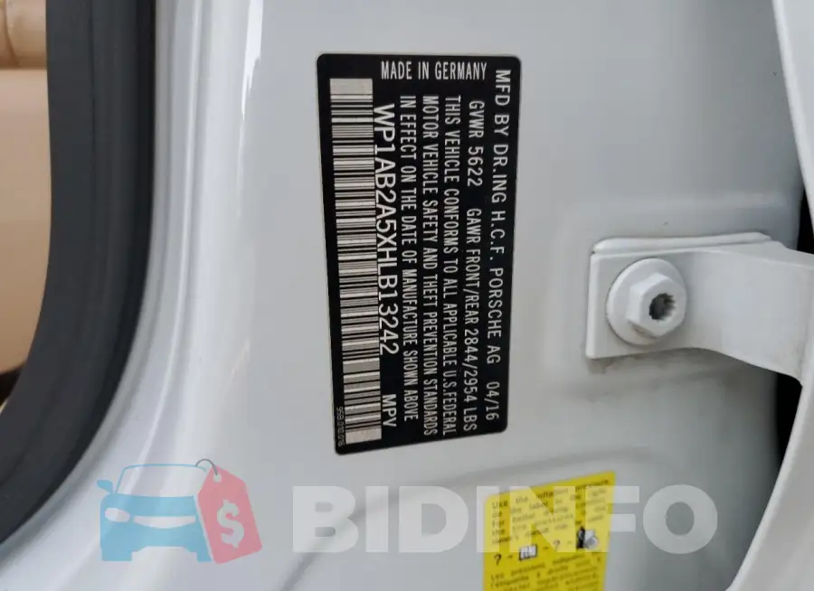 WP1AB2A5XHLB13242 Photo# 12