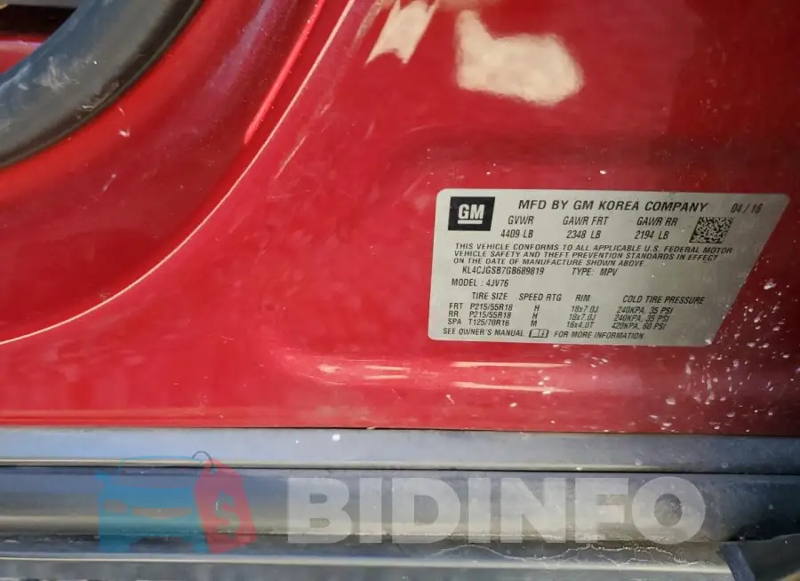 KL4CJGSB7GB689819 Photo# 14