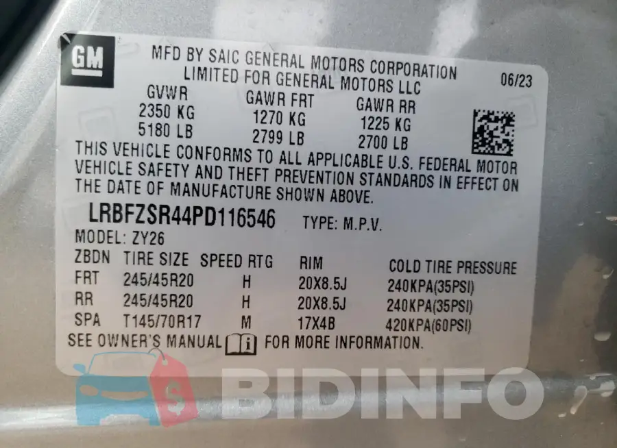LRBFZSR44PD116546 Photo# 12