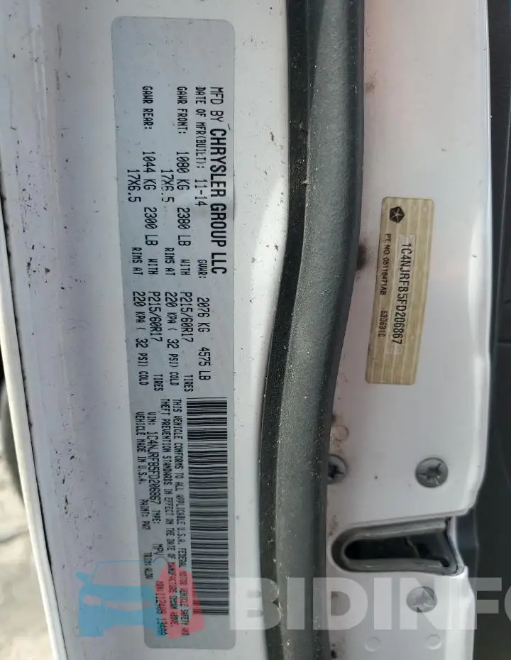 1C4NJRFB5FD206867 Photo# 13