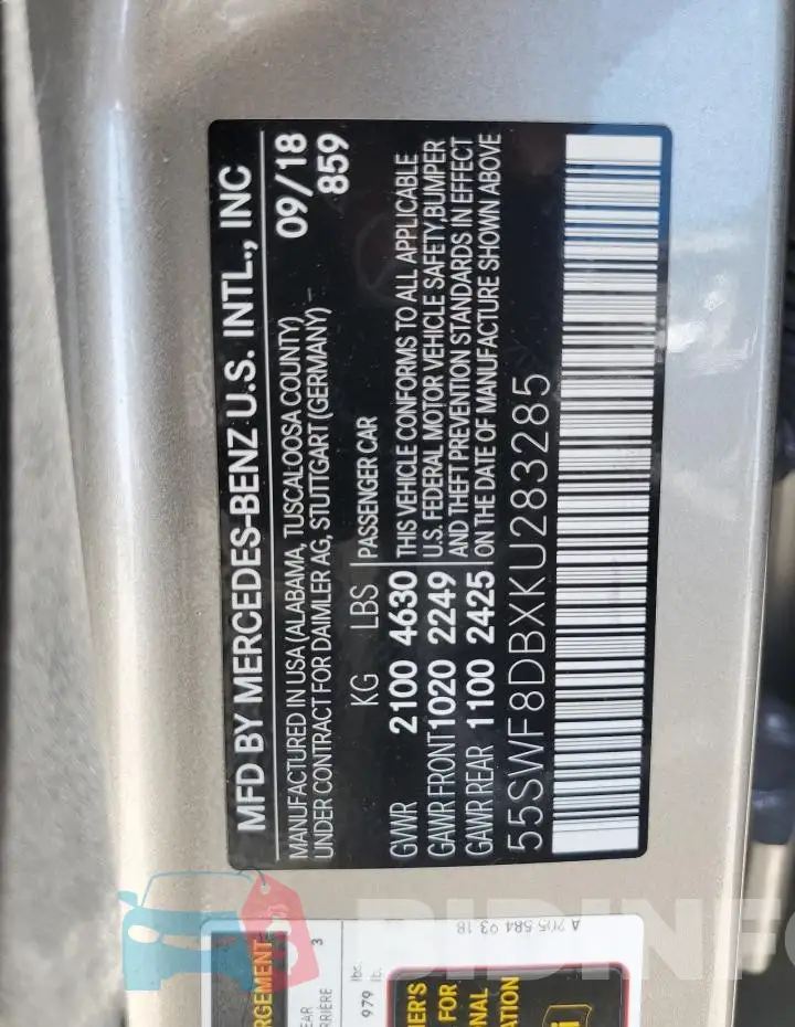 55SWF8DBXKU283285 Photo# 13