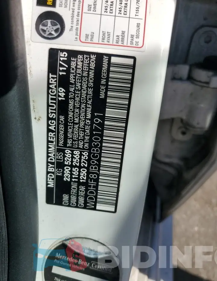 WDDHF8JB9GB301791 Photo# 12