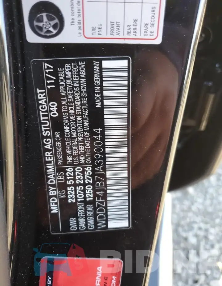 WDDZF4JB7JA390044 Photo# 12