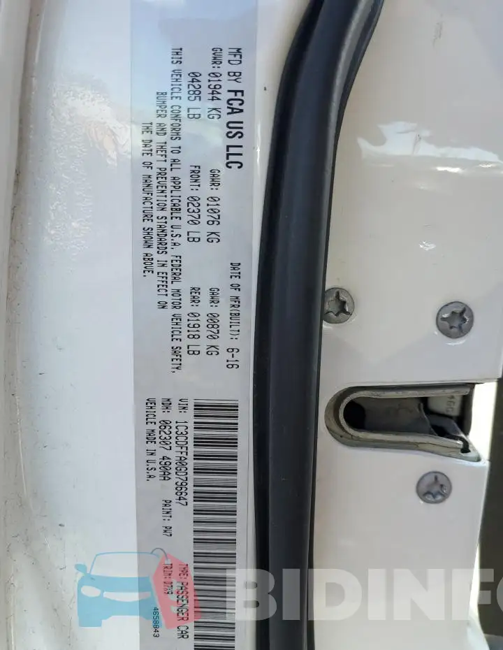 1C3CDFFA0GD796647 Photo# 12
