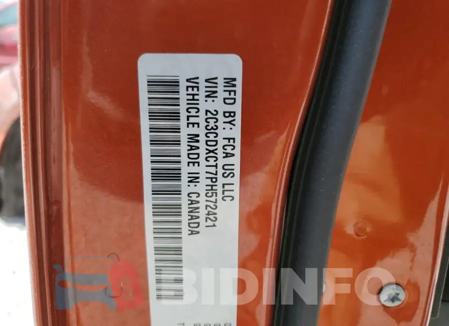 2C3CDXCT7PH572421 Photo# 13