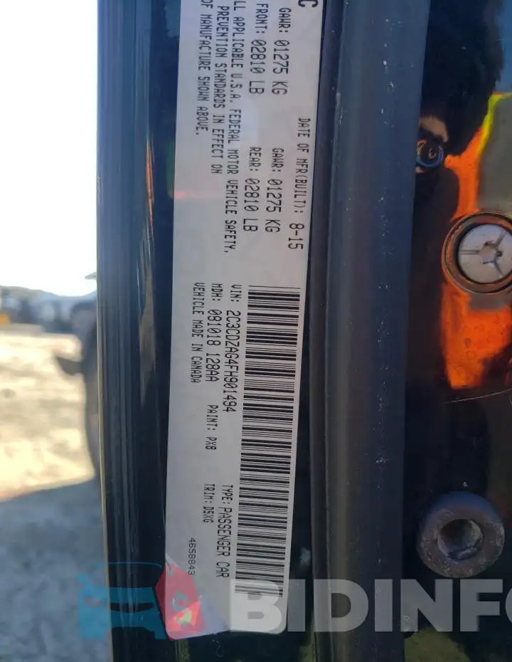 2C3CDZAG4FH901494 Photo# 12