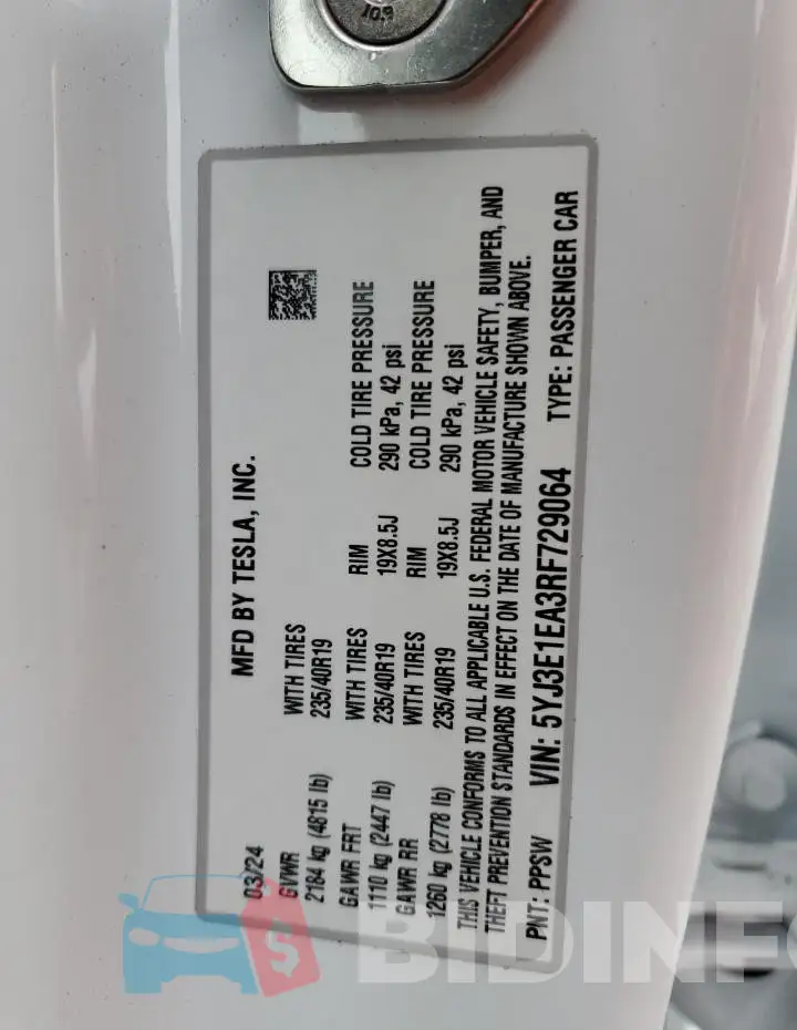 5YJ3E1EA3RF729064 Photo# 12
