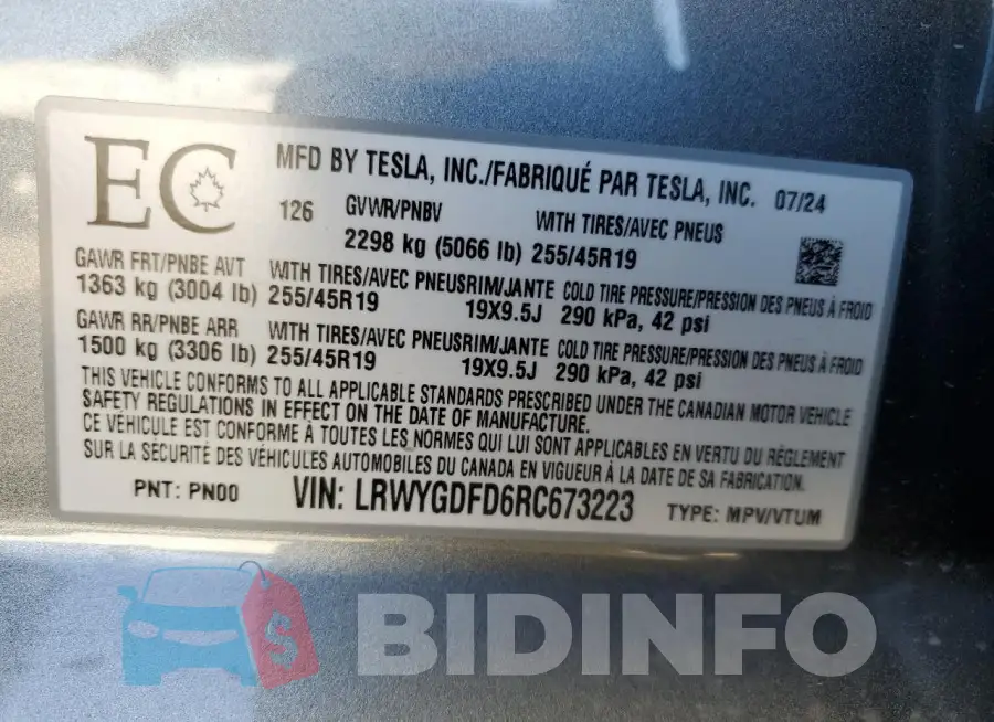 LRWYGDFD6RC673223 Photo# 13