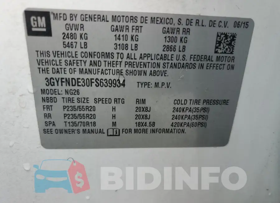 3GYFNDE30FS639934 Photo# 14