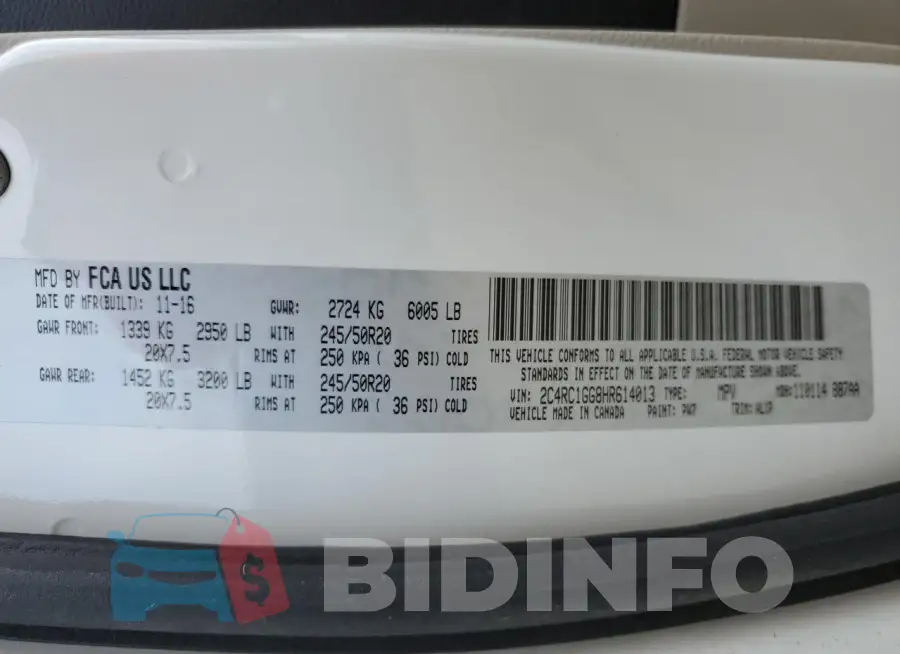 2C4RC1GG8HR614013 Photo# 13