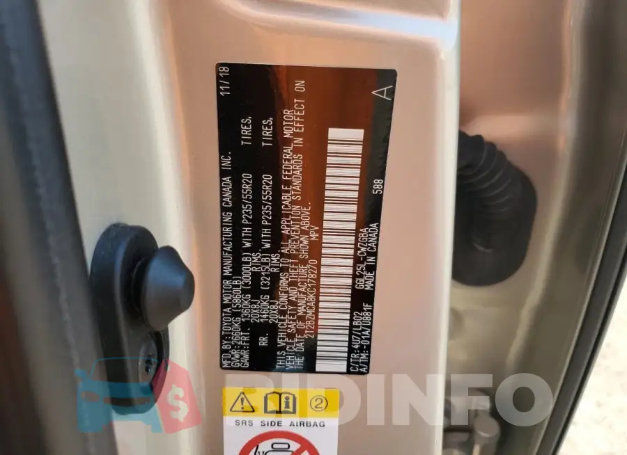 2T2BZMCA8KC178270 Photo# 12