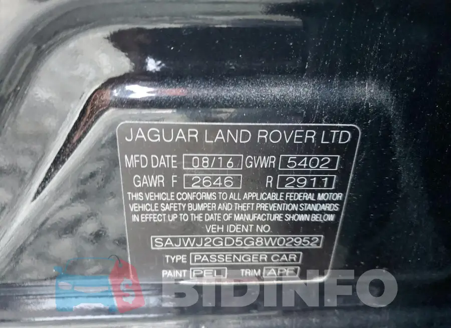 SAJWJ2GD5G8W02952 Photo# 12