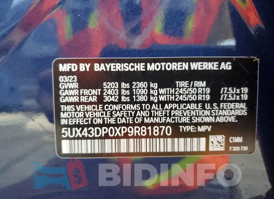 5UX43DP0XP9R81870 Photo# 14