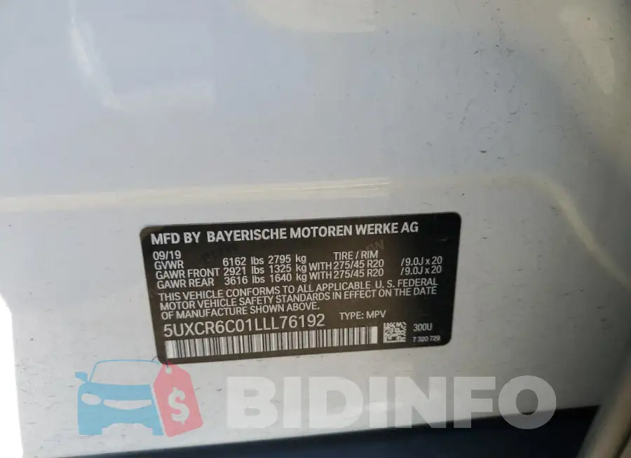 5UXCR6C01LLL76192 Photo# 14