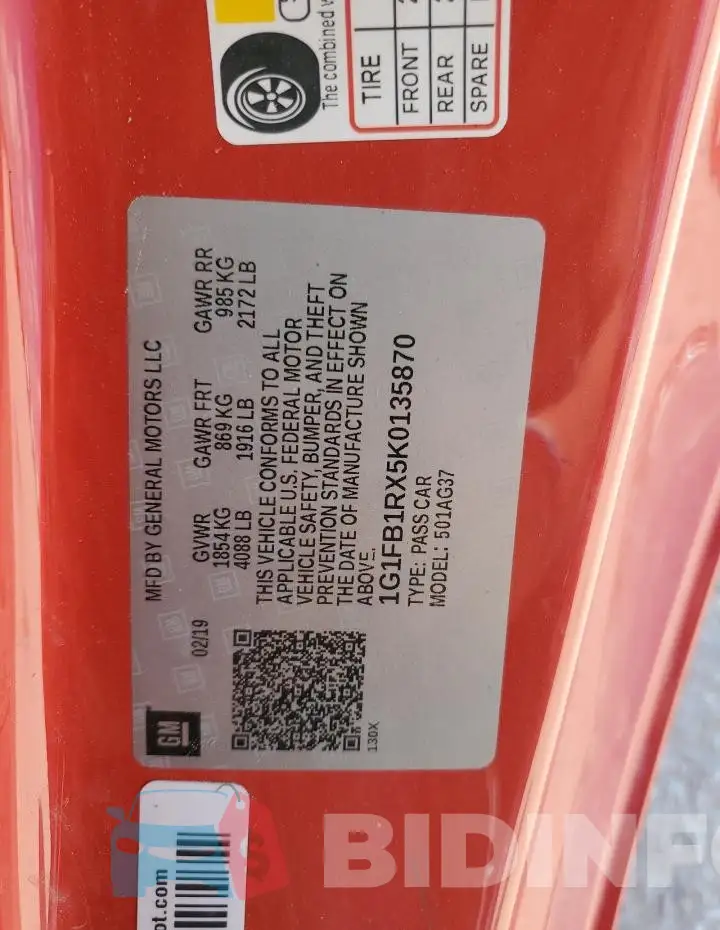 1G1FB1RX5K0135870 Photo# 12
