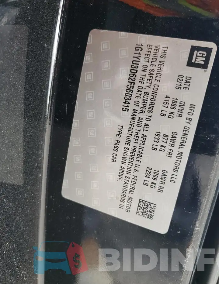 1G1YU3D62F5603415 Photo# 12