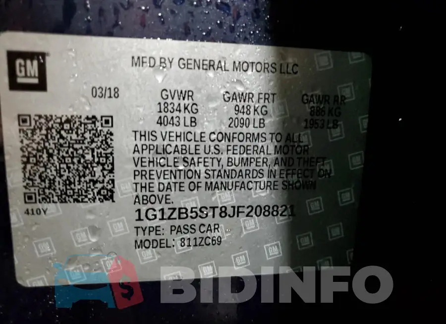 1G1ZB5ST8JF208821 Photo# 13