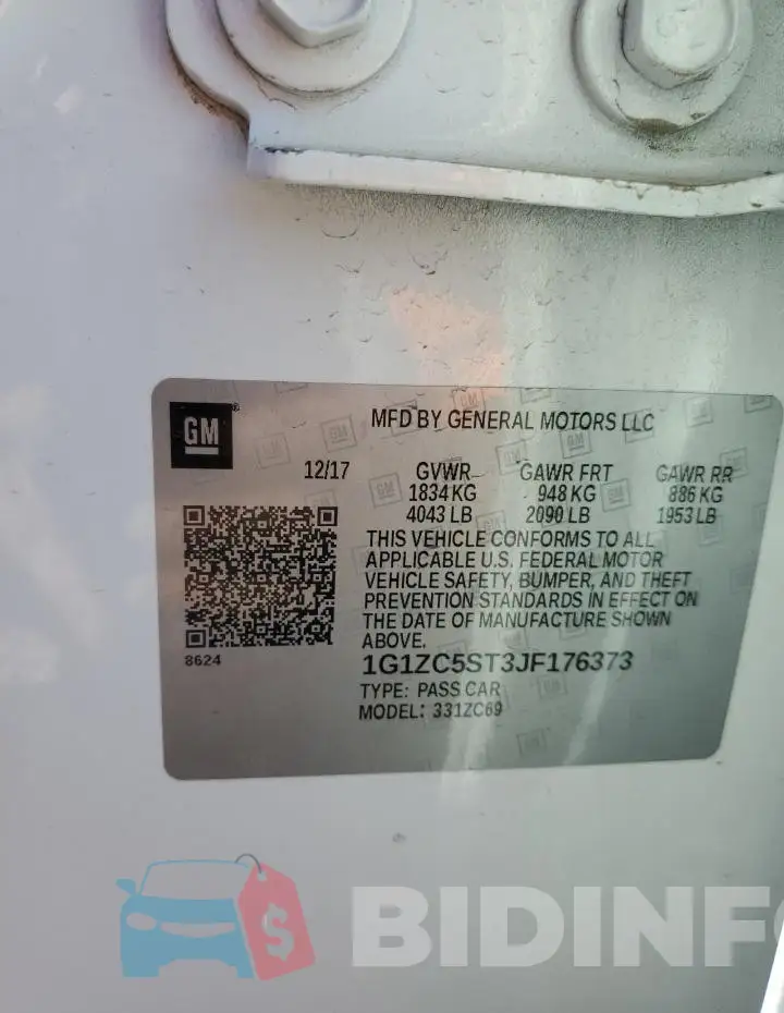 1G1ZC5ST3JF176373 Photo# 12