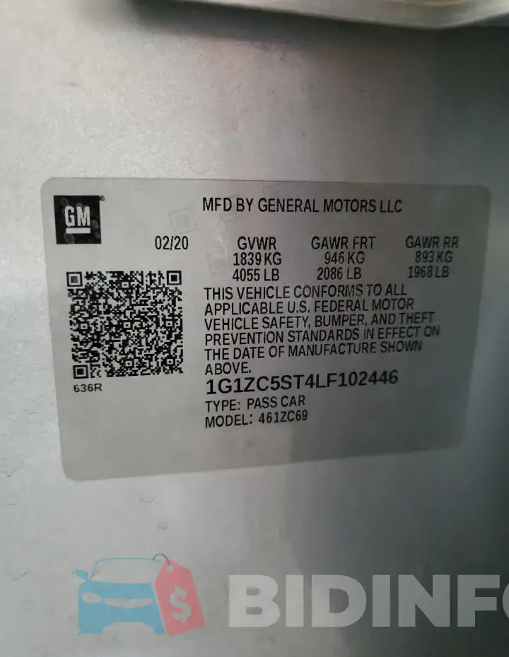 1G1ZC5ST4LF102446 Photo# 13