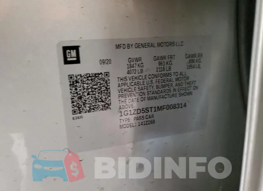 1G1ZD5ST1MF008314 Photo# 12