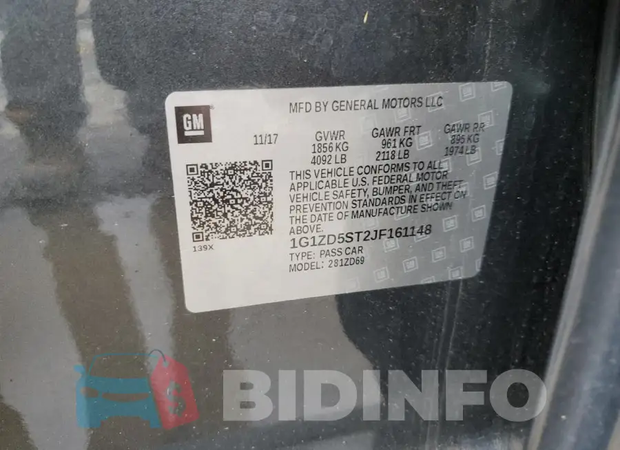 1G1ZD5ST2JF161148 Photo# 12