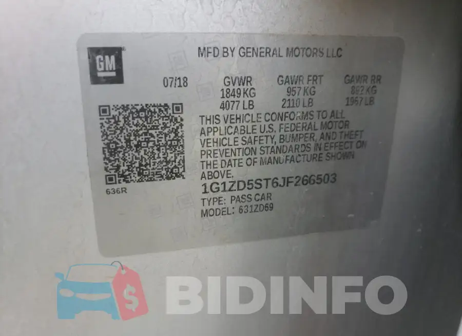 1G1ZD5ST6JF266503 Photo# 12