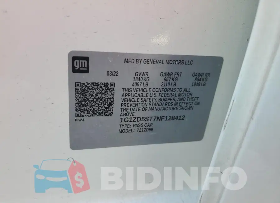 1G1ZD5ST7NF128412 Photo# 13