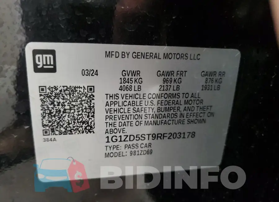 1G1ZD5ST9RF203178 Photo# 12