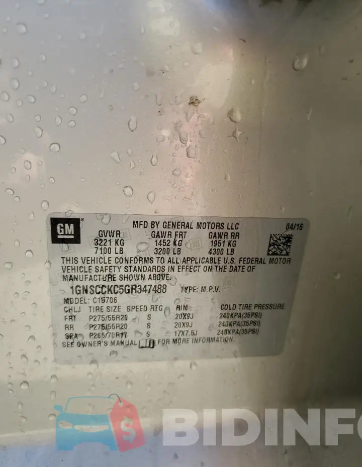 1GNSCCKC5GR347488 Photo# 13